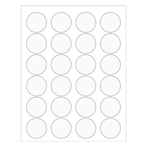 Clear Circle Laser Labels