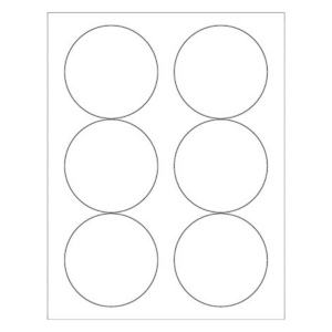 White Circle Laser Labels