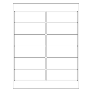 White Removable Rectangle Laser Labels