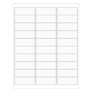White Rectangle Laser Labels