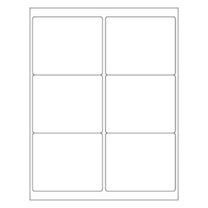 White Rectangle Laser Labels - Master Case