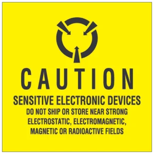 4 x 4" - "Sensitive Electronic Devices" Labels (500/roll)