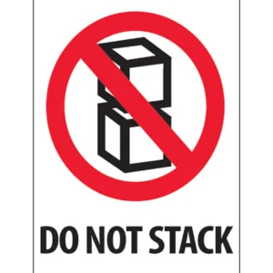 3 x 4" - "Do Not Stack" (Boxes) Labels (500/roll)