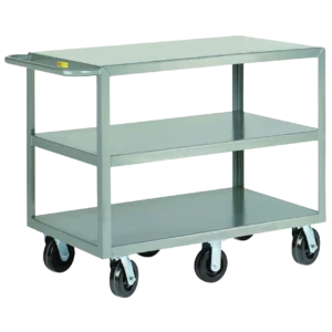 Little Giant 24" X 48" Heavy Duty Shelf Truck 6 Wheel Quick Turn Flush Shelves 3-shelves 6-phenolic