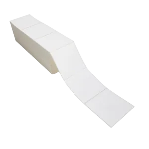 4" x 4" White - Direct Thermal Labels - Fanfold (6000/Stack | 6/Case)