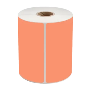 4" x 6" Orange - Direct Thermal Labels - 1" Core (250/Roll | 16/Case)