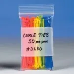 2 1/2 x 3" - 4 Mil White Block Reclosable Poly Bags (1000/case)