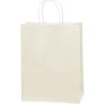 10 x 5 x 13" French Vanilla Tinted Shopping Bags