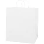 14 1/2 x 9 x 16 1/4" White Paper Shopping Bags