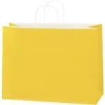 16 x 6 x 12" Buttercup Tinted Shopping Bags