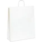 16 x 6 x 19 1/4" White Paper Shopping Bags