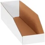 5 x 18 x 4 1/2" White Bin Boxes