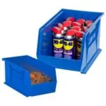 5 3/8 x 4 1/8 x 3" Blue Plastic Stack & Hang Bin Boxes