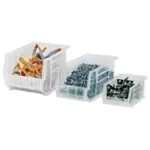 9 1/4 x 6 x 5" Clear Plastic Stack & Hang Bin Boxes