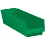 17 7/8 x 4 1/8 x 4" Green Plastic Shelf Bin Boxes