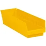 17 7/8 x 4 1/8 x 4" Yellow Plastic Shelf Bin Boxes