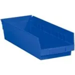 17 7/8 x 6 5/8 x 4" Blue Plastic Shelf Bin Boxes