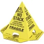 Yellow with Black Print Pallet Cones - English, French & Spanish