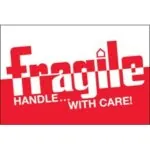 2 x 3" - "Fragile - Handle With Care" Labels (500/roll)