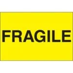 2 x 3" - "Fragile" (Fluorescent Yellow) Labels (500/roll)