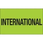 3 x 5" - "International" (Fluorescent Green) Labels (500/roll)