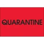 2 x 3" - "Quarantine" (Fluorescent Red) Labels