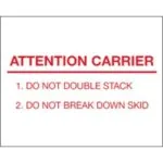 8 x 10" - "Attention Carrier" Labels (250/roll)