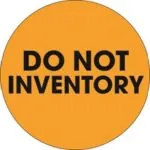 2" Circle - "Do Not Inventory" Fluorescent Orange Labels