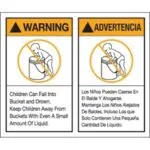 5 x 6" - "Warning Advertencia" Label Set