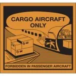 4 3/8 x 4 3/4" - "Cargo Aircraft Only" Labels (500/roll)