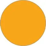 1 1/2" Circles - Fluorescent Orange Removable Labels