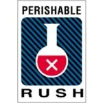 4 x 6" - "Perishable Rush" Labels