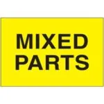 2 x 3" - "Mixed Parts" (Fluorescent Yellow) Labels (500/roll)