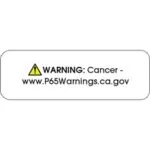 1 1/2 x 1/2" - "Warning: Cancer - " Prop 65 Labels (500/roll)