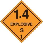 4 x 4" - "1.4 - Explosive - S 1" Labels (500/roll)