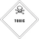 4 x 4" - "Toxic" Labels (500/roll)