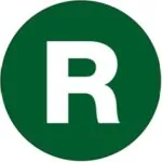 1" Circle - "R" (Green) Letter Labels