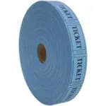 1" x 1 3/4" Blue Single Ticket