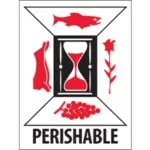 3 x 4" - "Perishable" Labels (500/roll)
