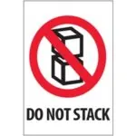 4 x 6" - "Do Not Stack" (Boxes) Labels (500/roll)