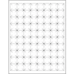 1 x 1" White Rectangle Security Slit Laser Labels