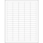 1 1/2 x 1/2" White Rectangle Laser Labels