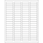 1 3/4 x 1/2" White Rectangle Laser Labels - 10 Sheet Pack