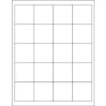2 x 2" White Rectangle Laser Labels