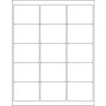2.6875 x 2" White Rectangle Laser Labels
