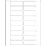 3 x 1" White Rectangle Laser Labels