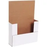 11 x 8 1/2 x 3" White Easy-Fold Mailers