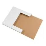 12 1/2 x 12 1/2 x 1" White Easy-Fold Mailers