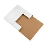 12 1/2 x 12 1/2 x 2" White Easy-Fold Mailers