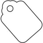 1 3/4 x 2 7/8"  White Merchandise Tags
